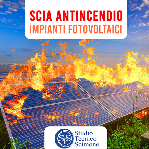 Campo fotovoltaico in fiamme