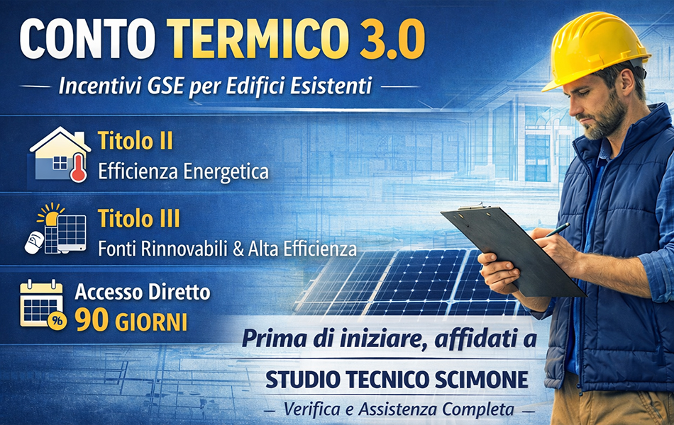 Disbrigo pratiche Conto Termico 3.0 a Palermo – Incentivi per edifici esistenti